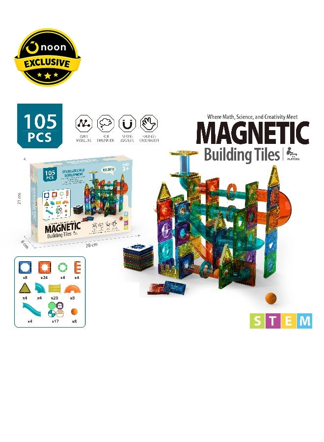 Magni Mates Magnetic Building Tiles - 105 pcs