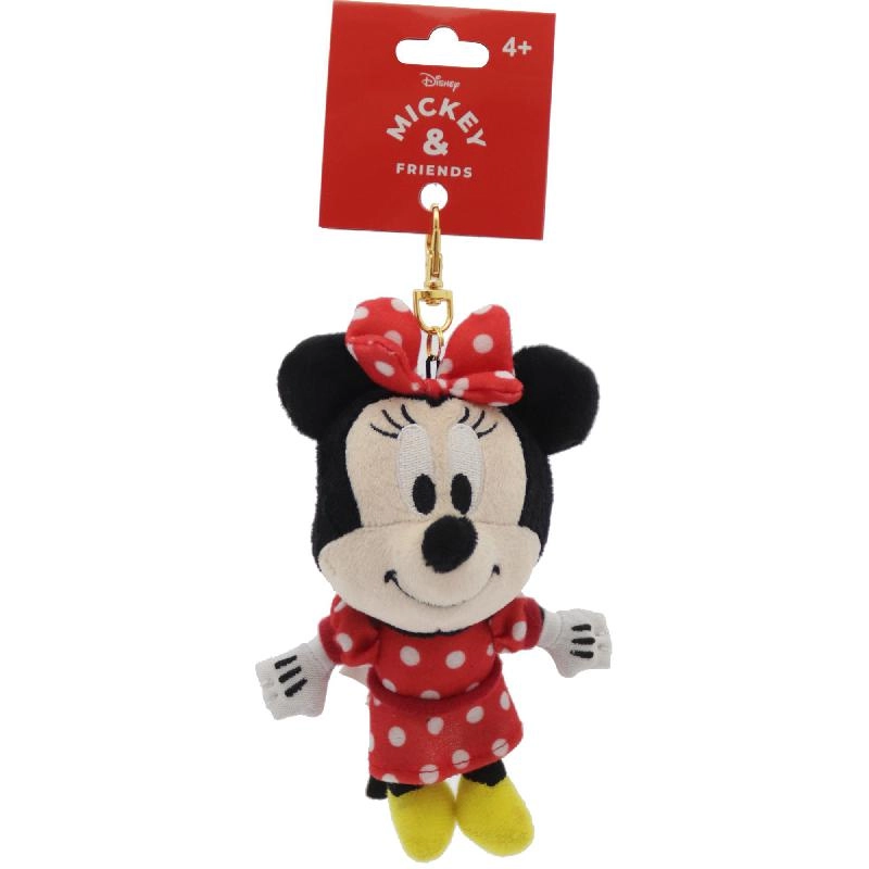 Disney Minnie Mouse - Plush Keychain Black/Red