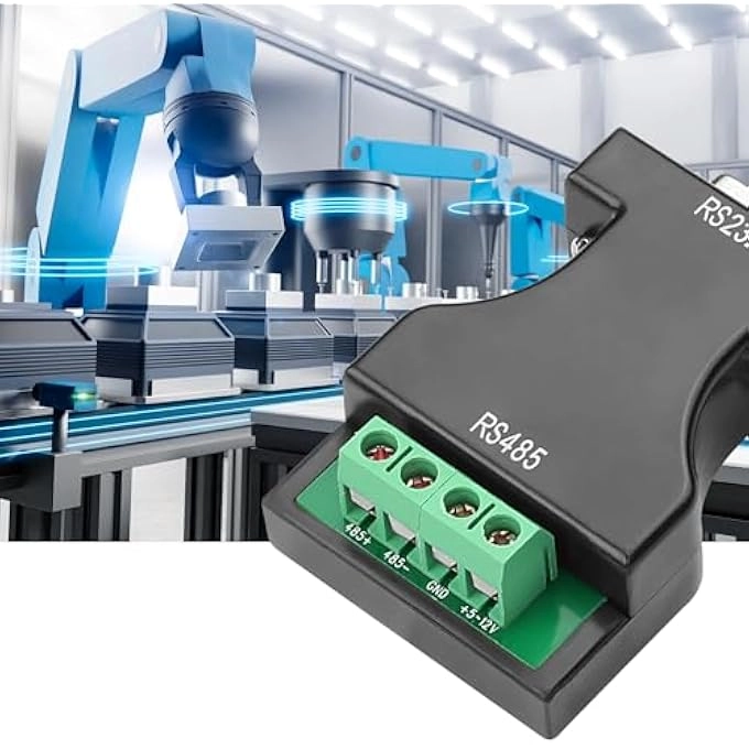 RS232 TO RS485 SERIAL DATA COMMUNICATION CONVERTER ADAPTER - DB9 FEMALE 4-PIN TERMINAL BLOCK