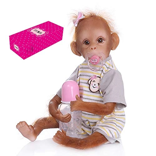 Baby Monkey Doll - 16 inch 40 cm Yellow Stripe T-shirt