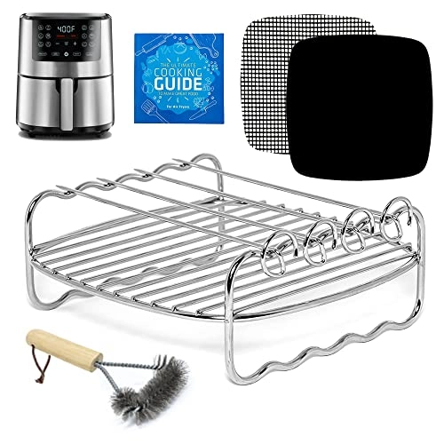 Air Fryer Skewer Rack Grate - Stainless Steel