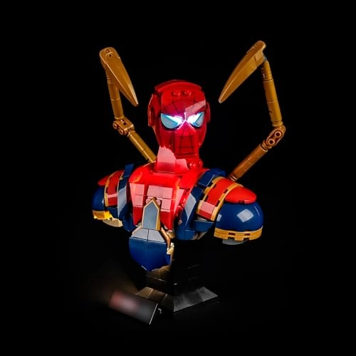 Light Kit for LEGO Marvel Iron Spider-Man Bust 76326 Set - LED USB