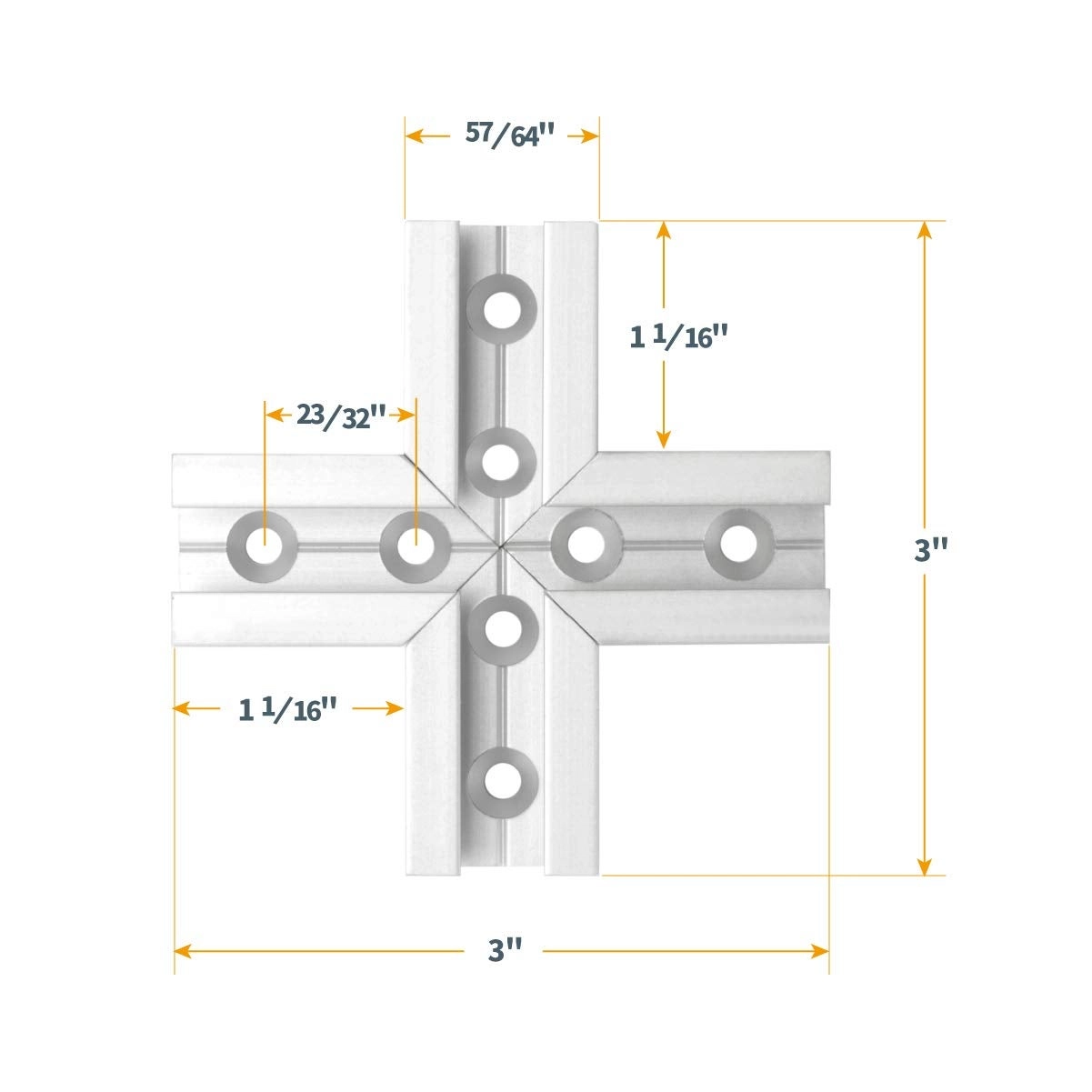 71415-P2 T-Track Intersection Kit - 3/8" 2 Sets