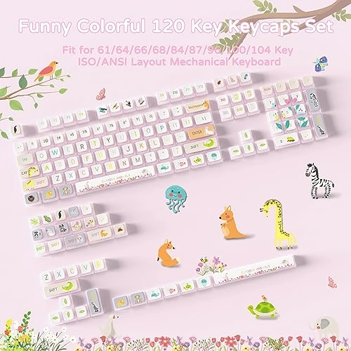 120 Keys PBT Pudding Keycaps Set - ANSI US Layout RF