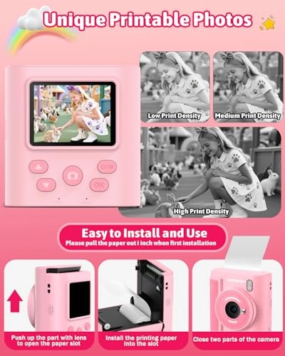 Kids Camera - Instant Print Thermal 48MP