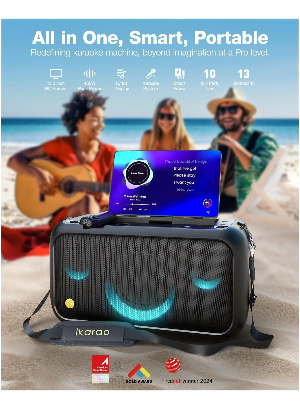 Break X1 - 2 wireless microphones 800W peak to peak power