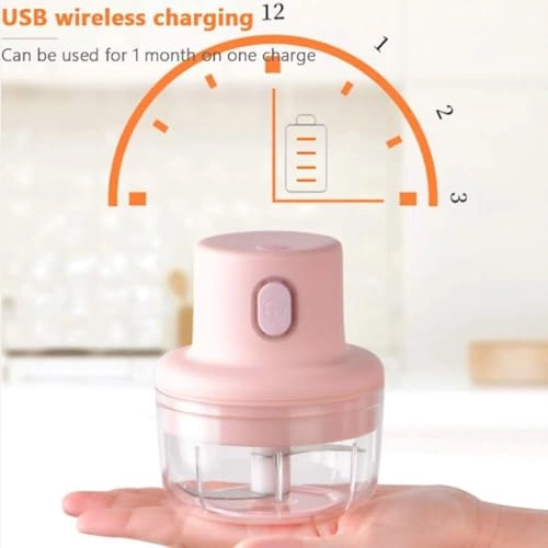 Intelligent Electric Mini Food Chopper - 250 ml USB Rechargeable
