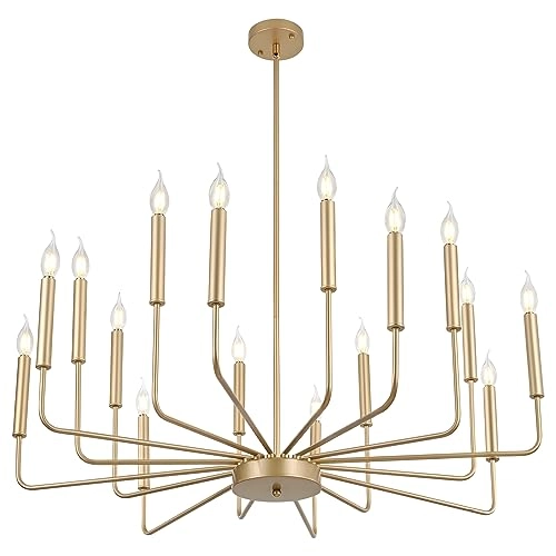 Modern Golden Chandelier - Dimmable