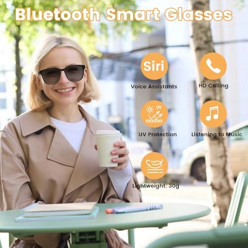 smart glasses - Gray Bluetooth Voice Call