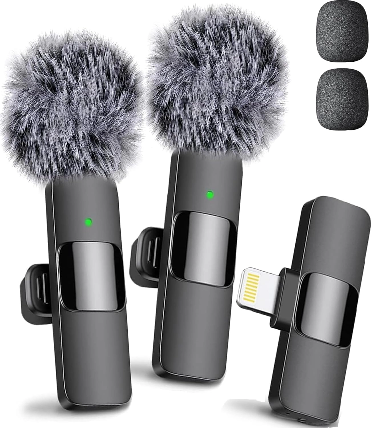 mini-mic-pro Wireless+Lightning+USB Microphone 2 Pack