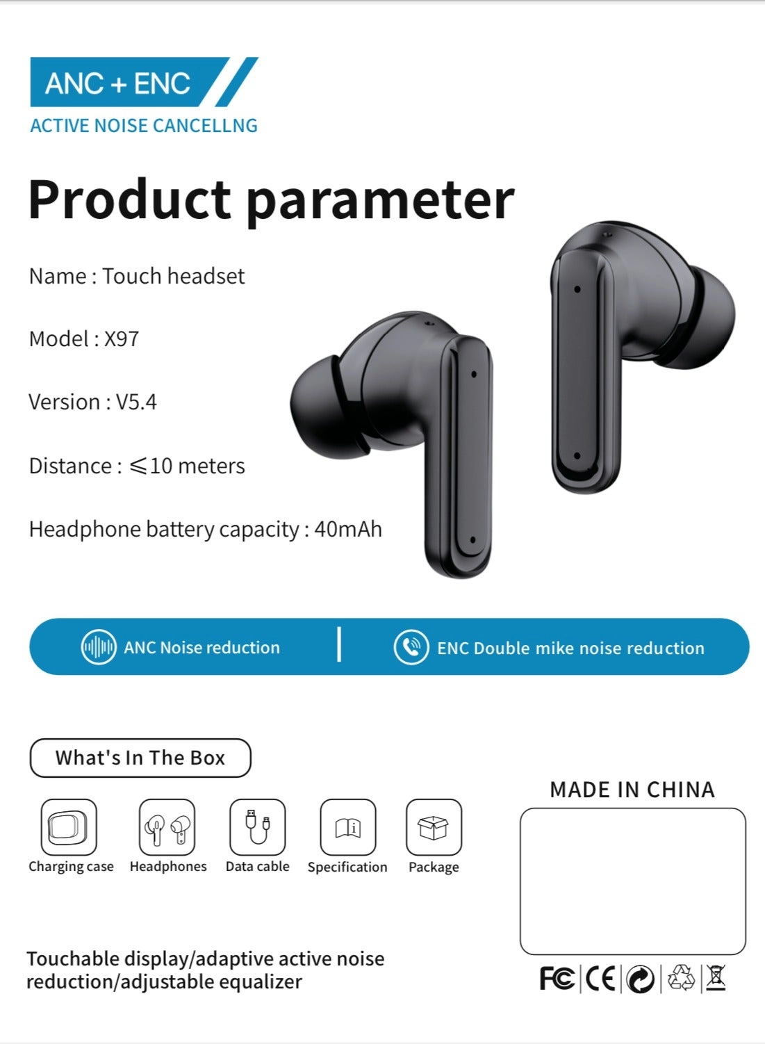 ANCTSW Wireless Earbud