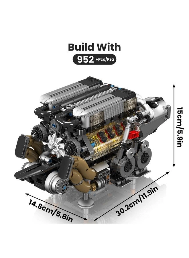 W16 Engine (10131) - V8 with Motor