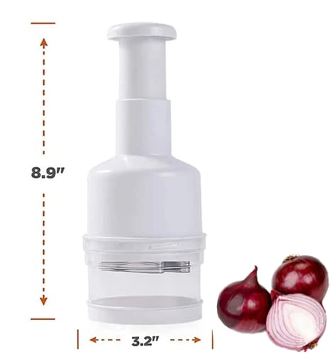 Food Chopper - White Stainless Steel