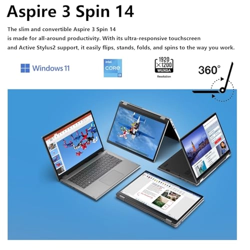 Aspire 3 Spin 14 A3SP14 - 14'' Celeron-N100 4GB DDR5 128GB SSD