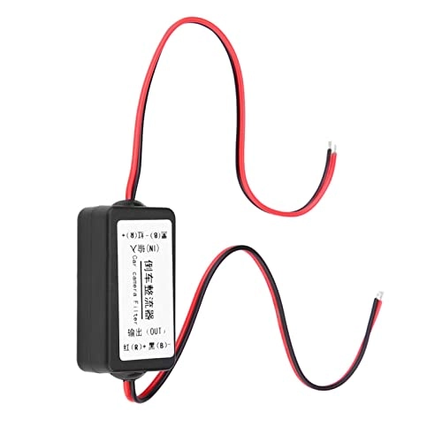 Bonbela Car Rearview Camera Power Relay Capacitor Filter Rectifier - 12V Black