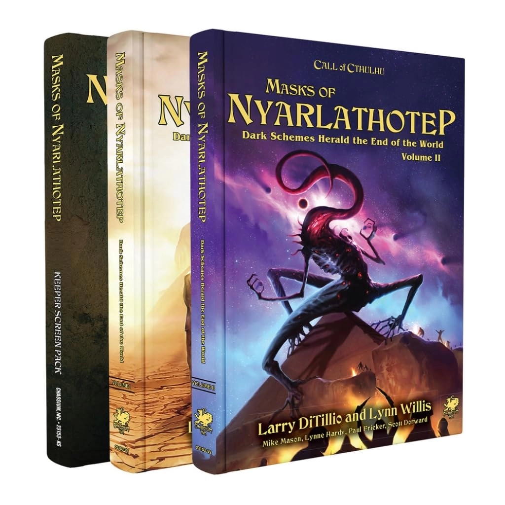 Masks of Nyarlathotep - Dark Schemes Herald the End of the World - Volumes I-II and Keeper's Screen Pack - 2023 - Ultimate Edition | Box Set