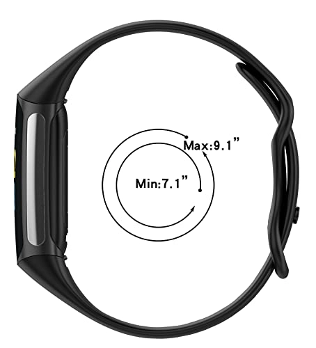 Watch Band for Fitbit Charge 5 - Silicone Stainless Steel Buckle Coral Red