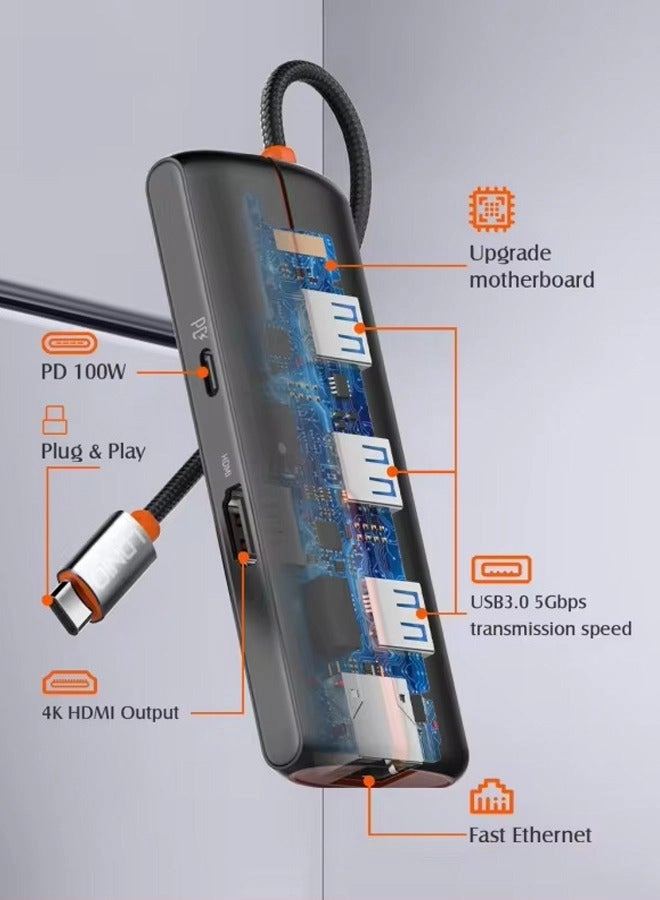 6 In 1 Usb C Dock Station