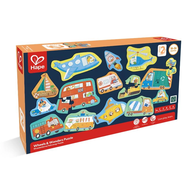 Wheels & Wonders Puzzle - Suitable for 18 months & above 60 pcs