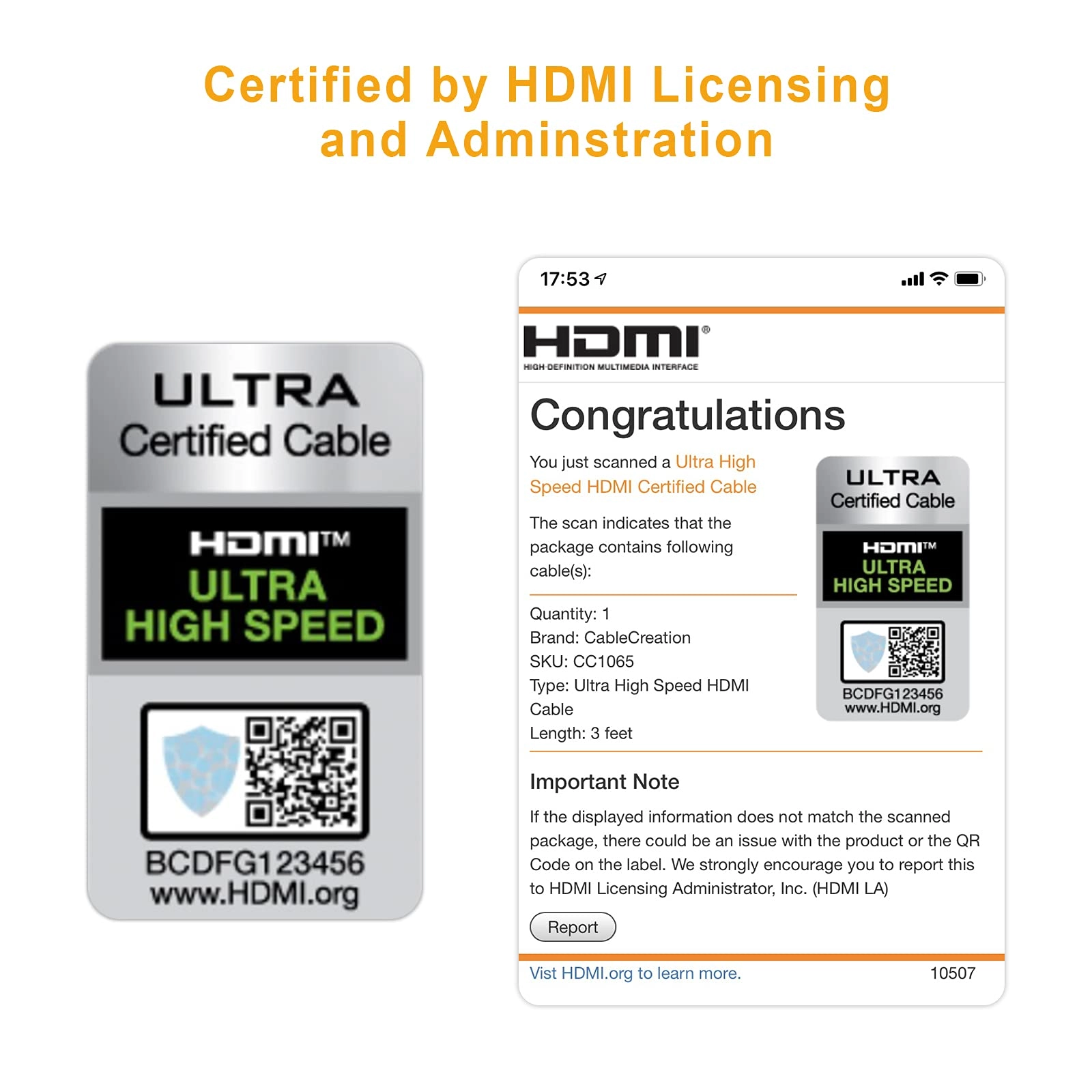 8K HDMI Cable 1m