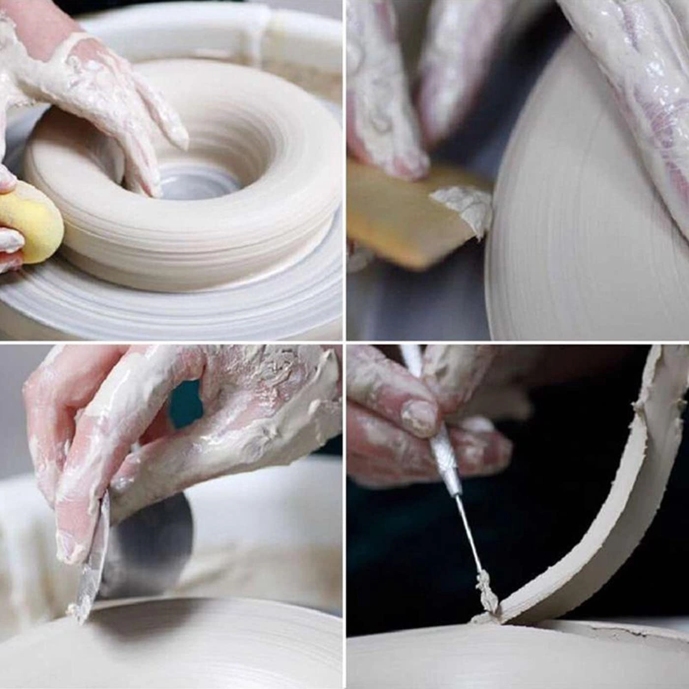 Natural AirDry Modeling Clay - 4540g + Pottery Sculpting Tool Set 40pcs.