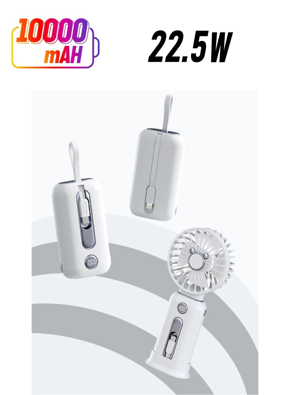 Zero-G Fan Power Bank - 10000mAh 3W