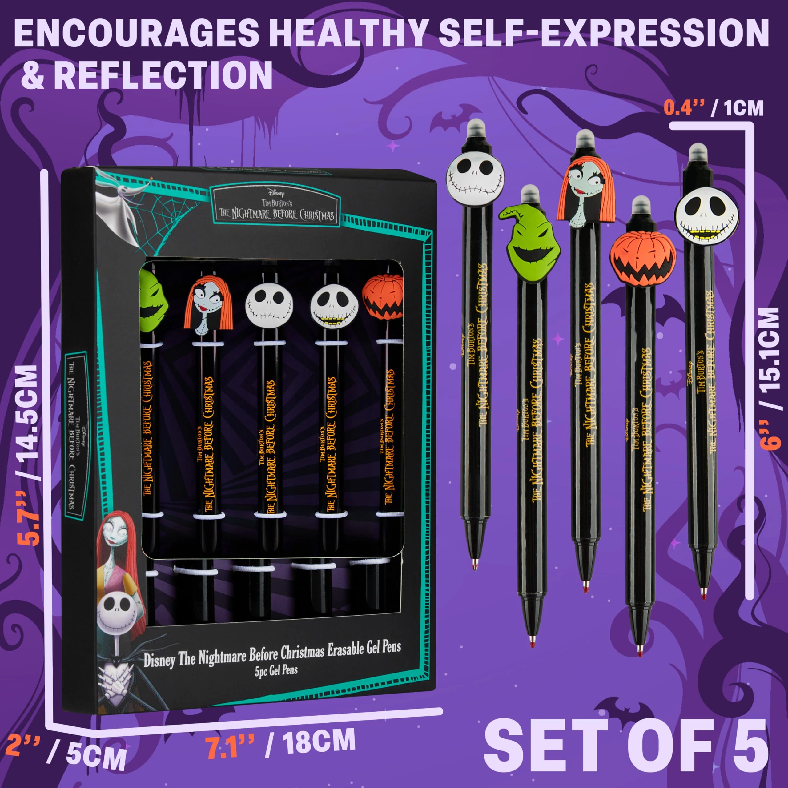 The Nightmare Before Christmas Pens - 5.0 Count 0.7mm