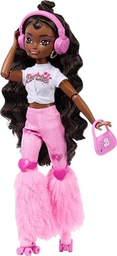 Brooklyn Fashion Doll - Posable Roller Skating Dark Brown Hair Ages 4+
