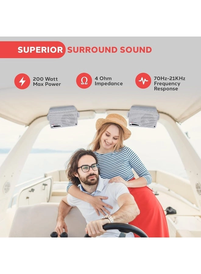 Waterproof Marine Speakers - 3.5" 200 Watt