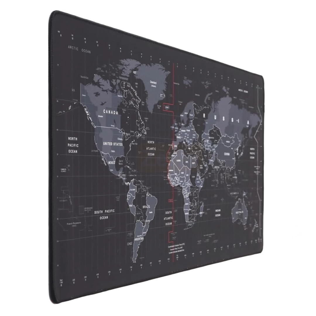 GOGO SHOPPER, Plot-2 Anant Compound ,in Front Vanmali BRTS Junction, Near Mansarovar Society, SURAT, GUJARAT-395010, Zerfa India World Map XL Polyester Gaming Mouse Pad - 90x40 cm