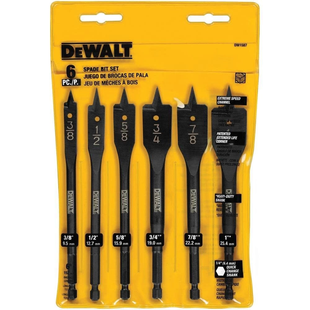 DeWALT Drill Bit, Spade - 6-Piece