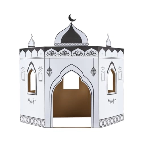 Color Me Cardboard Playmosque - Blue - White Cardboard