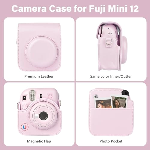 Camera Case - Mini 12 + Lens Filter - Mini 12 + Selfie Mirror + Mini Photo Album + Fridge Magnet Frame + Hanging Frame + Border Stickers