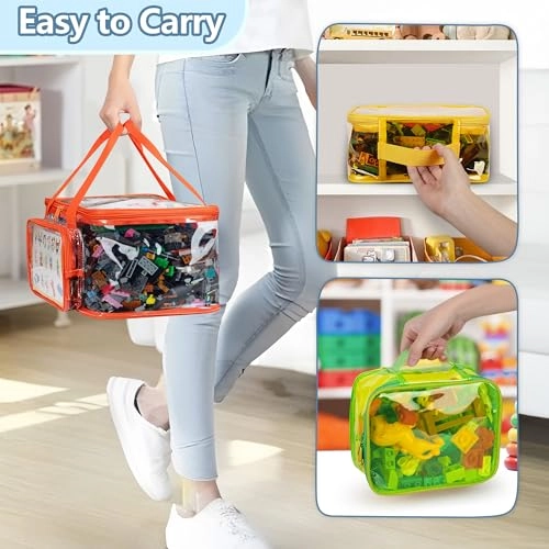 4 Packs Toy Storage Bag - Polyvinyl Chloride (PVC)