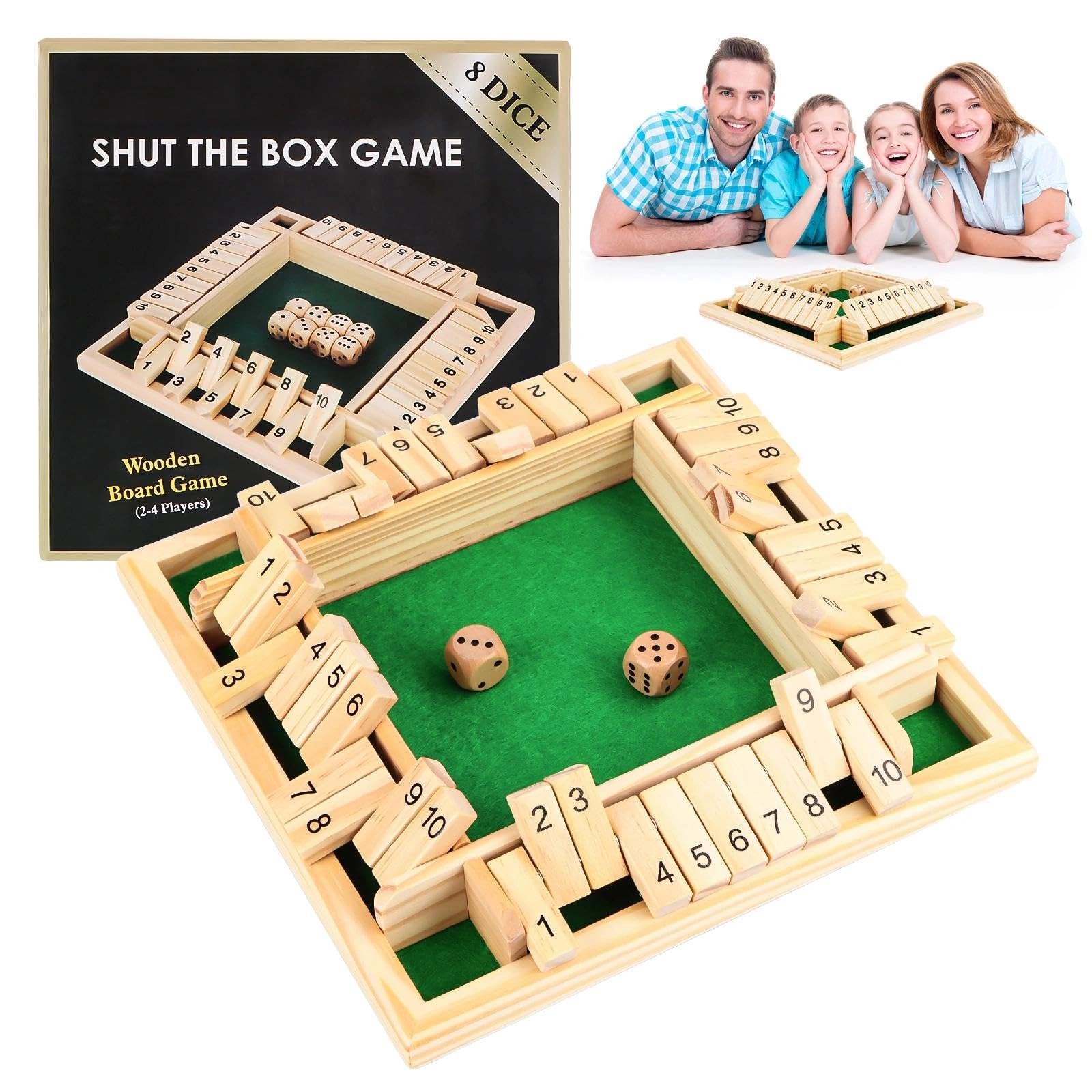 Jognee Shut The Box - Wooden 2 Dice