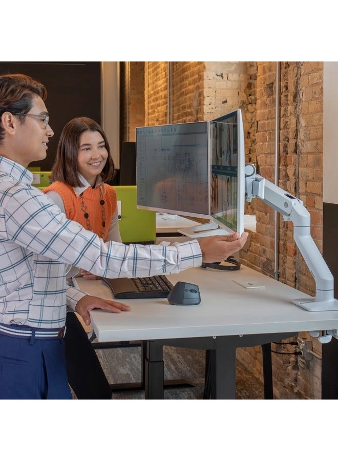 LX Vertical Stacking Dual Monitor Arm - 2 24 inches 75x75mm 100x100mm