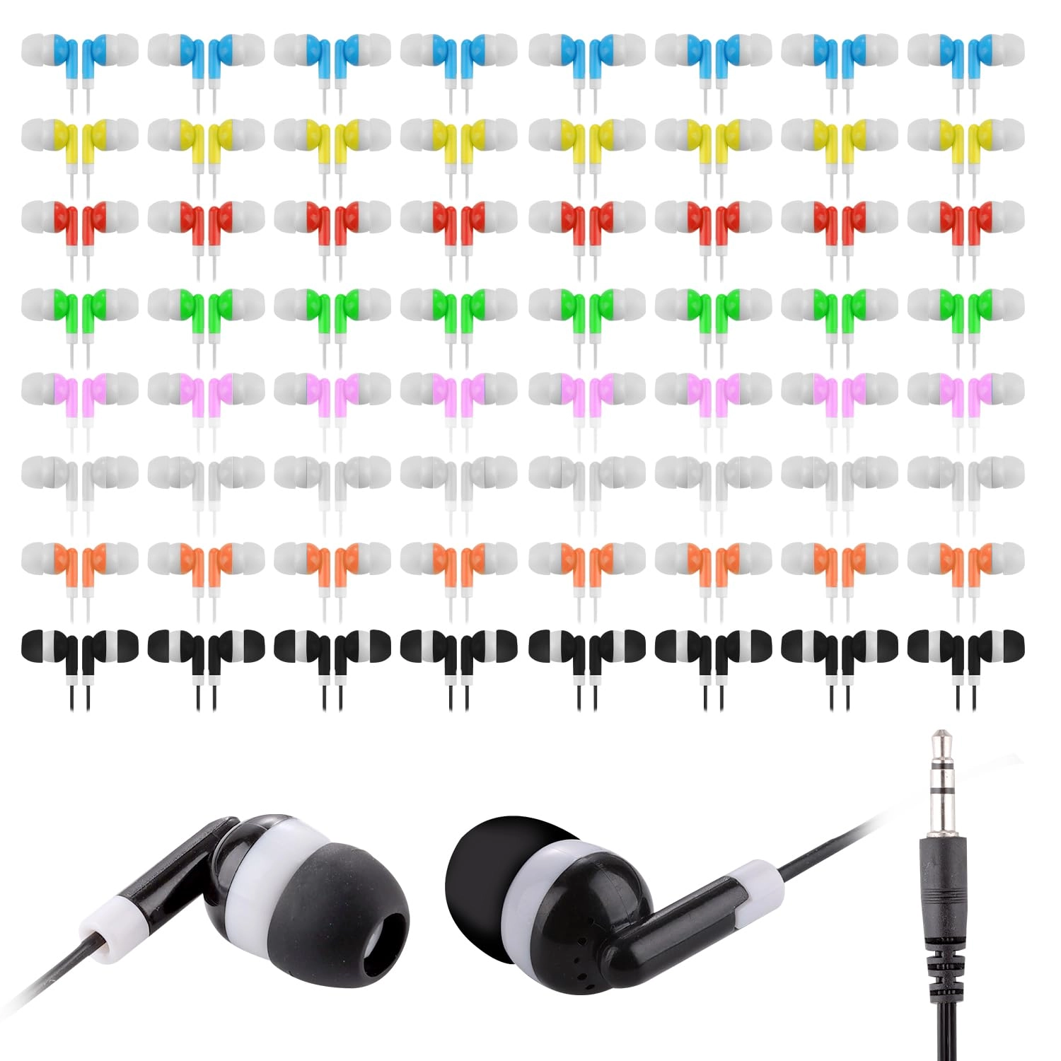 Ladont QS01 Wired Earbud 50 Pack