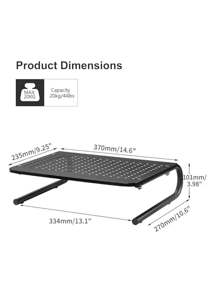 Monitor Stand Riser - 2 Pack 3 Height Adjustable 14.5 in