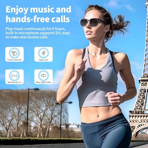 Smart Audio Bluetooth Speaker Blue Light Sunglasses - Bluetooth 5.2 UV400 Polarised Photochromic Lenses