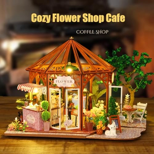 DIY Miniature Dollhouse Kit - Wooden 29 x 20.7 x 22 cm LED