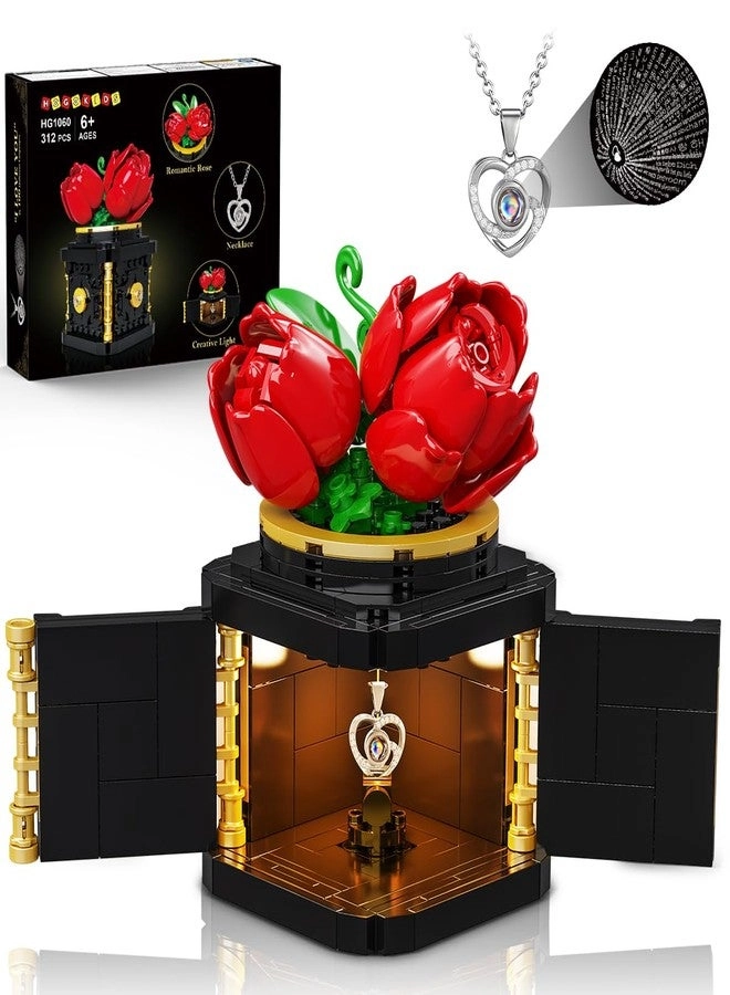 Hogokids Flower Box Building Set - LED Light Preserved Roses