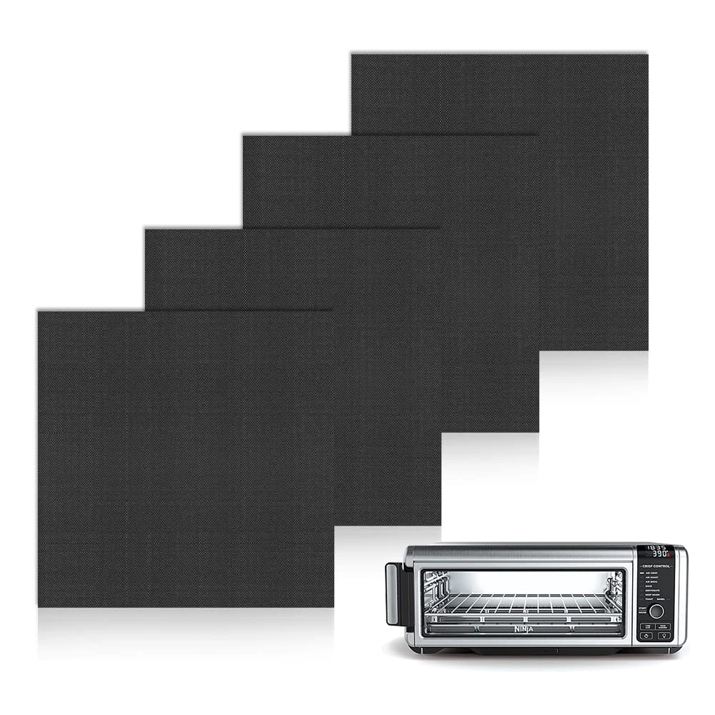 brikinte Air Fryer Liners - 4pcs Black Mat 4
