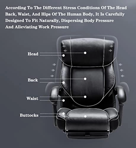 Desk Chair - PU Leather Brown High Back