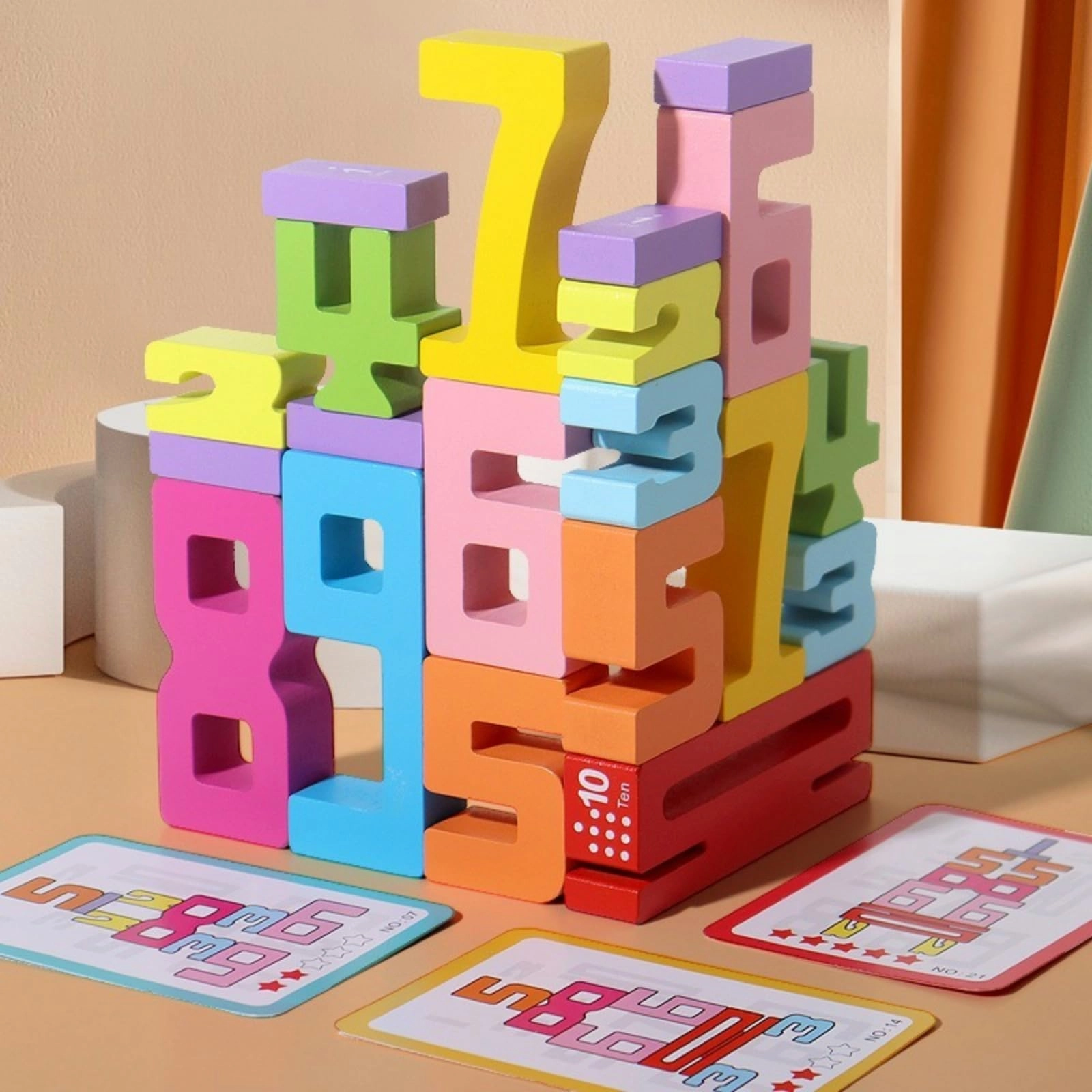 Gdaytao Wooden Number Building Blocks - 3 years and up 20PCS