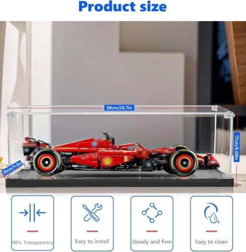 Acrylic Display Case - Acrylic for LEGO Technic 42141 McLaren Formula 1 Racing Car