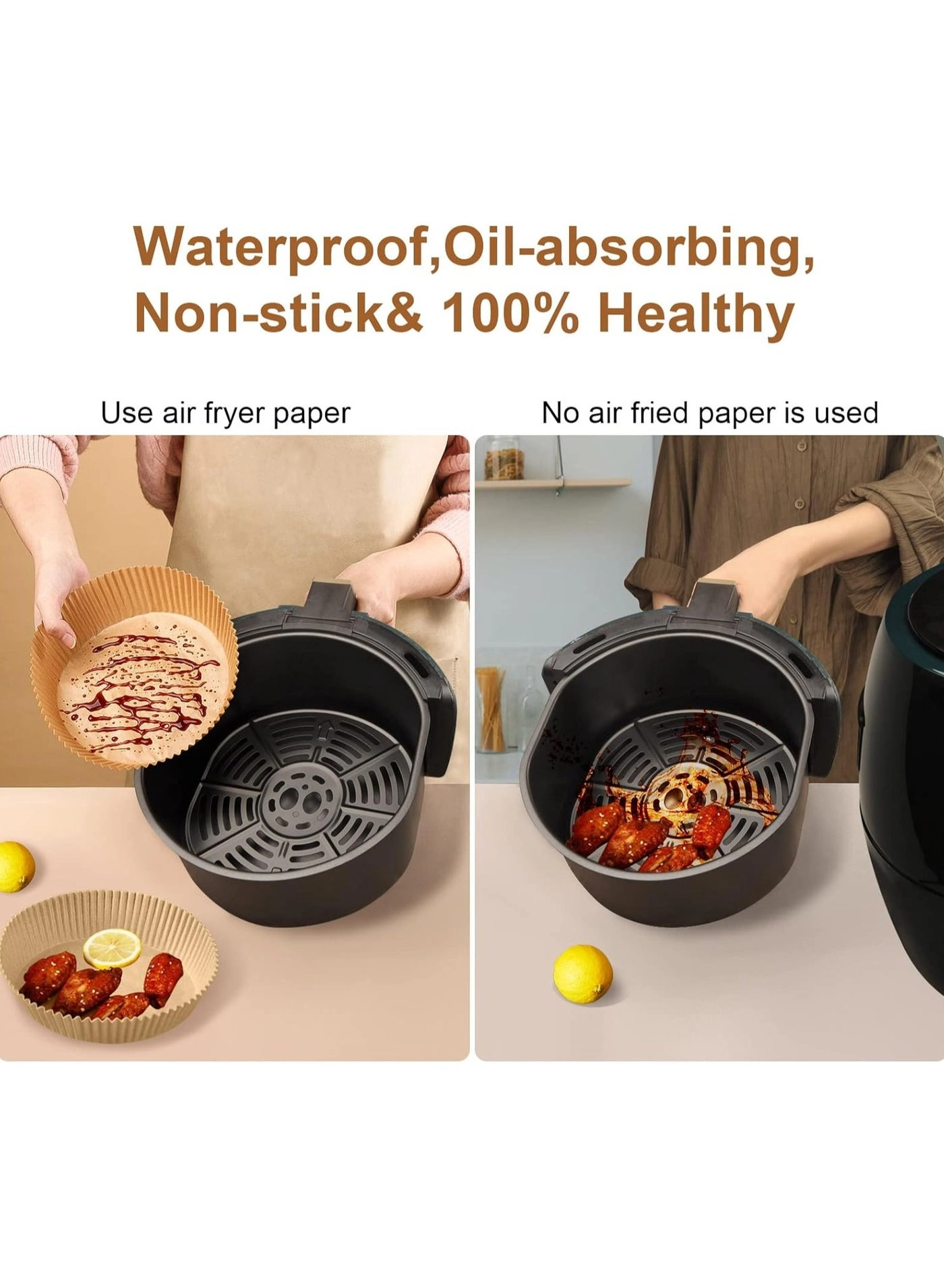 Air Fryer Disposable Paper Liner - food grade parchment 100 piece(s)