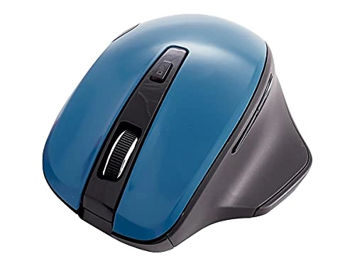 Silent Ergonomic Wireless Blue LED Mouse - Wireless