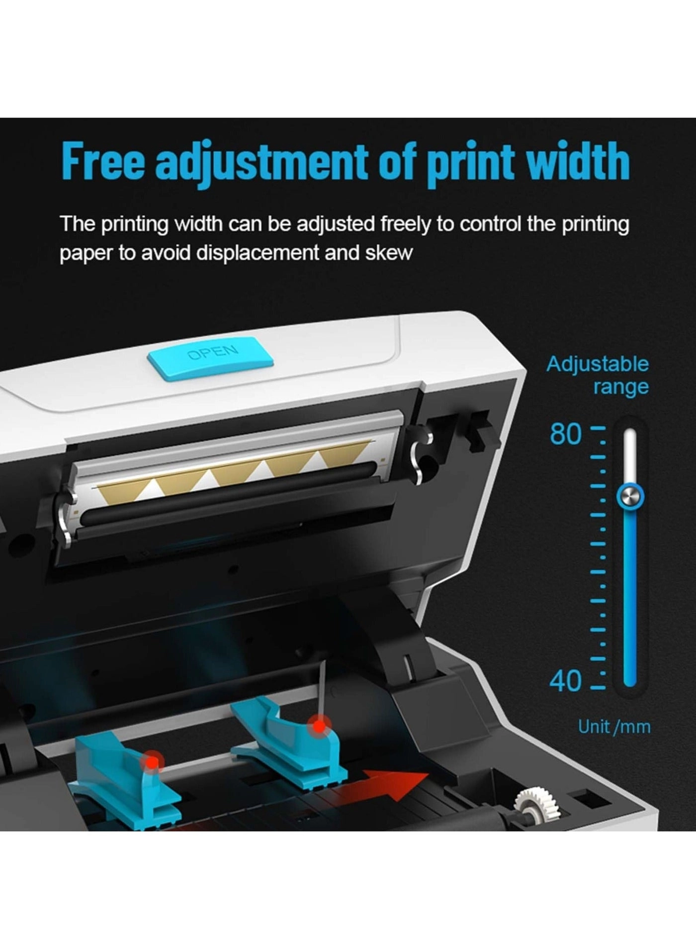 Thermal Label Printer - Direct thermal printing 80mm