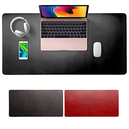 Large Faux Leather Gaming Mouse Pad - 80x40 cm