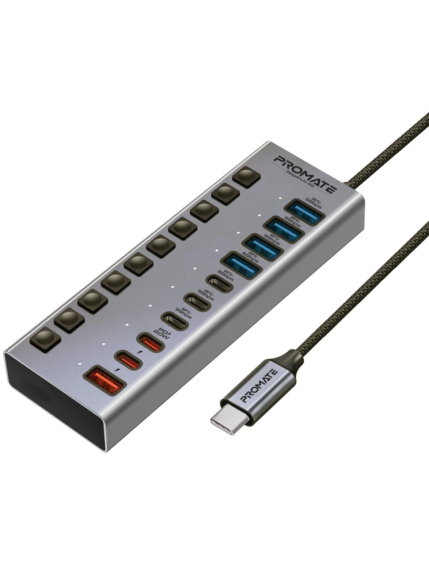 Promate GegaHub-5G - 10 In 1 20W USB-C PD